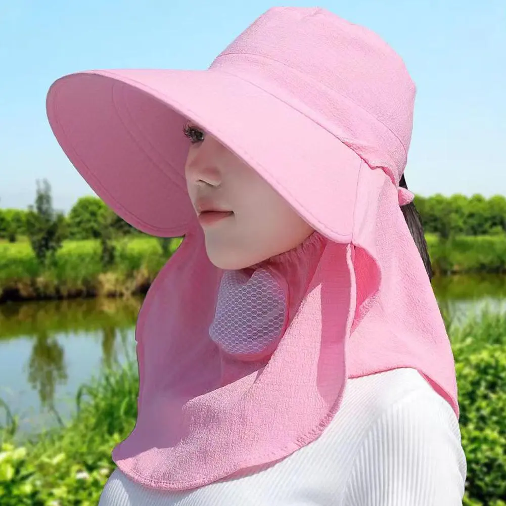 Summer Quick Dryng UV Protection Fisherman Cap Face Neck Cover Outdoor Fishing Cycling Removable Men Visor Hat Women Bucket Hat