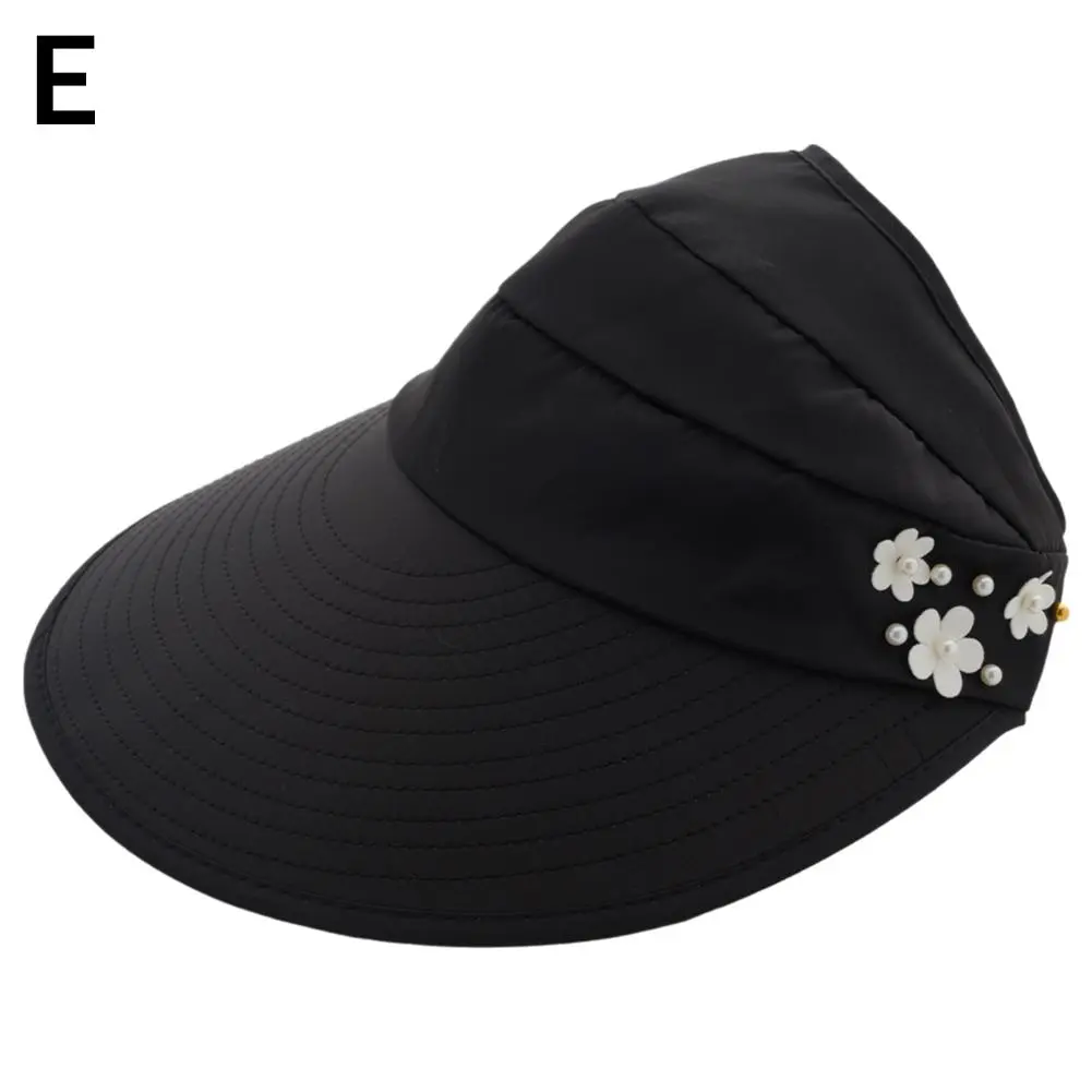 Fashion Womens Ladies Summer Vacation Wide Brim Foldable Sun Hat Anti-UV Beach Visor Caps Casual Hats