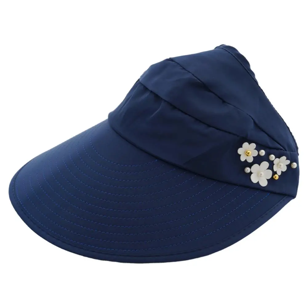 Fashion Womens Ladies Summer Vacation Wide Brim Foldable Sun Hat Anti-UV Beach Visor Caps Casual Hats