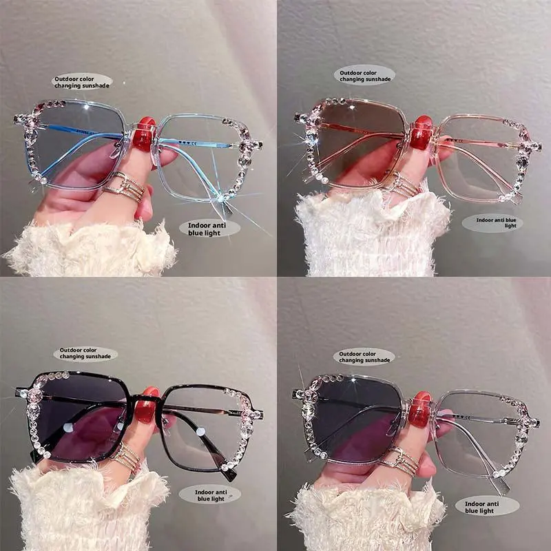 Luxury Brand Polarized Sunglasses Women Sunglasses Protection Fashion Rhinestone UV400 Women's Sunglasses Sunglasses with X3E1