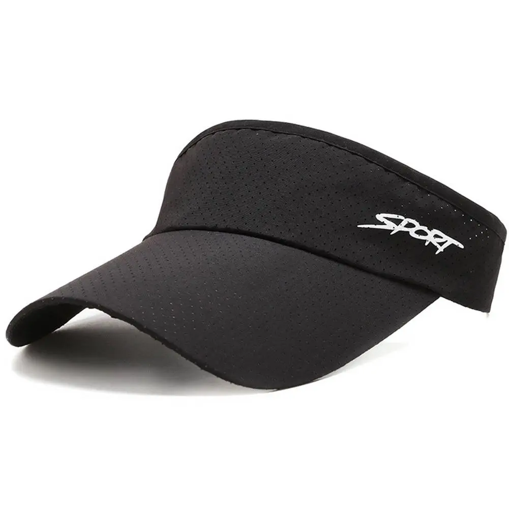 Summer Sunshade Empty Top Hat for Men Women Adjustable Breathable Quick-drying Sports Hat Tennis Running Headband Cap Headwear