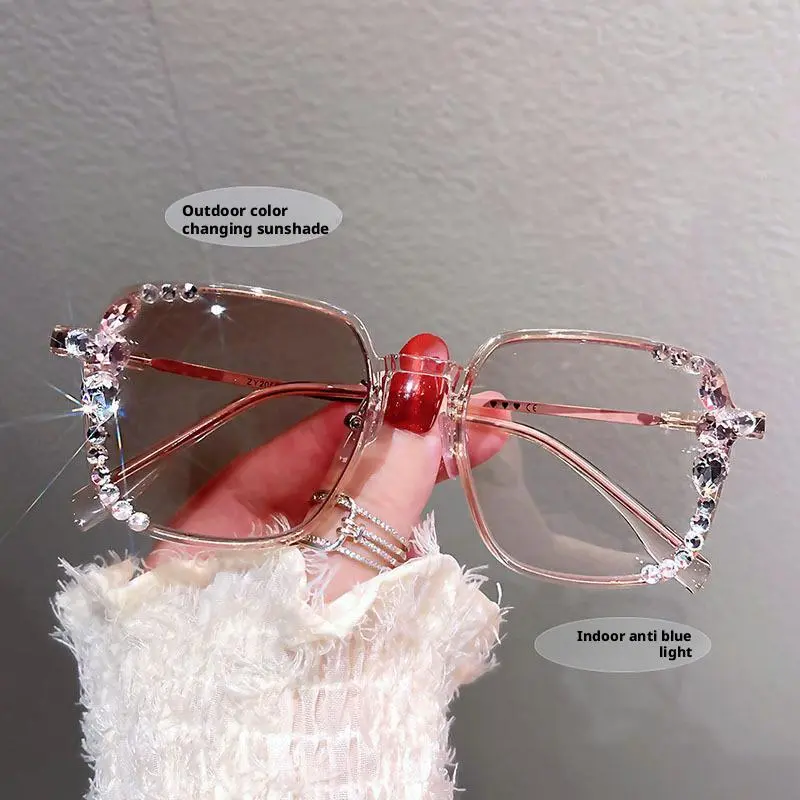 Luxury Brand Polarized Sunglasses Women Sunglasses Protection Fashion Rhinestone UV400 Women's Sunglasses Sunglasses with X3E1