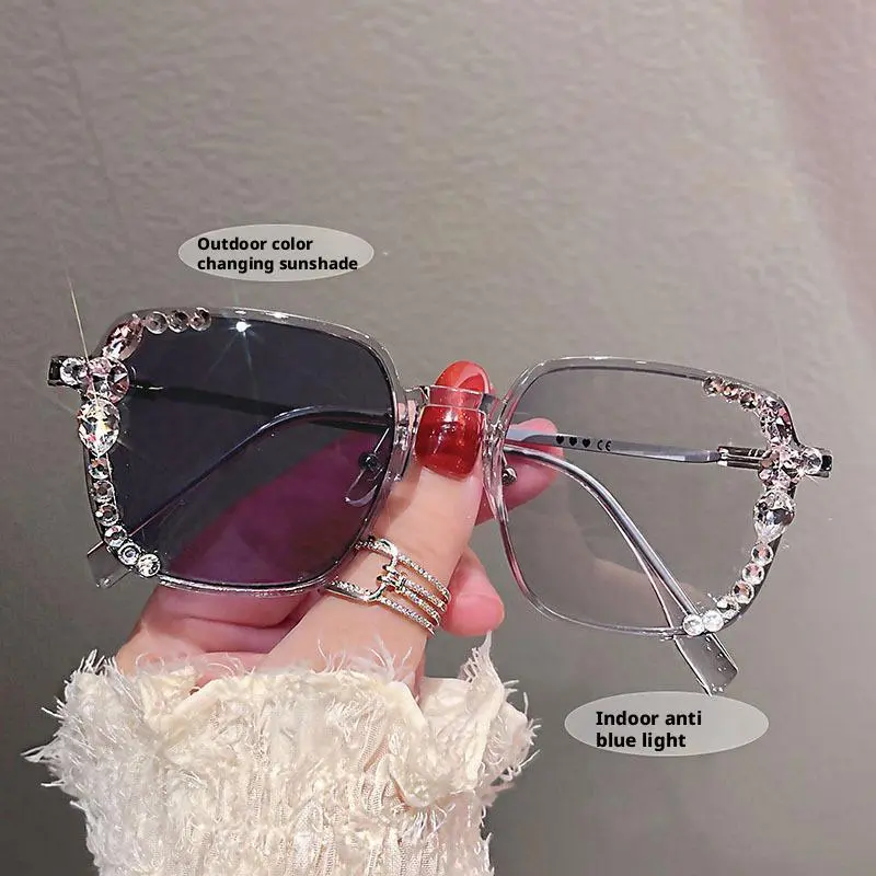 Luxury Brand Polarized Sunglasses Women Sunglasses Protection Fashion Rhinestone UV400 Women's Sunglasses Sunglasses with X3E1