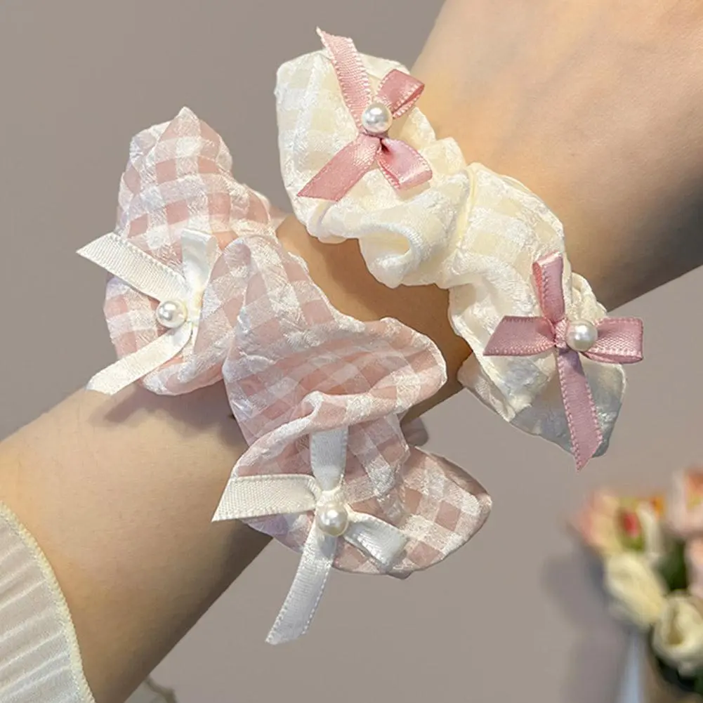 Korean Version New Trend Fabric Bow Large Intestine Circle Birthday Party Minimalist Headrope Women's Elegant Hair Accessories