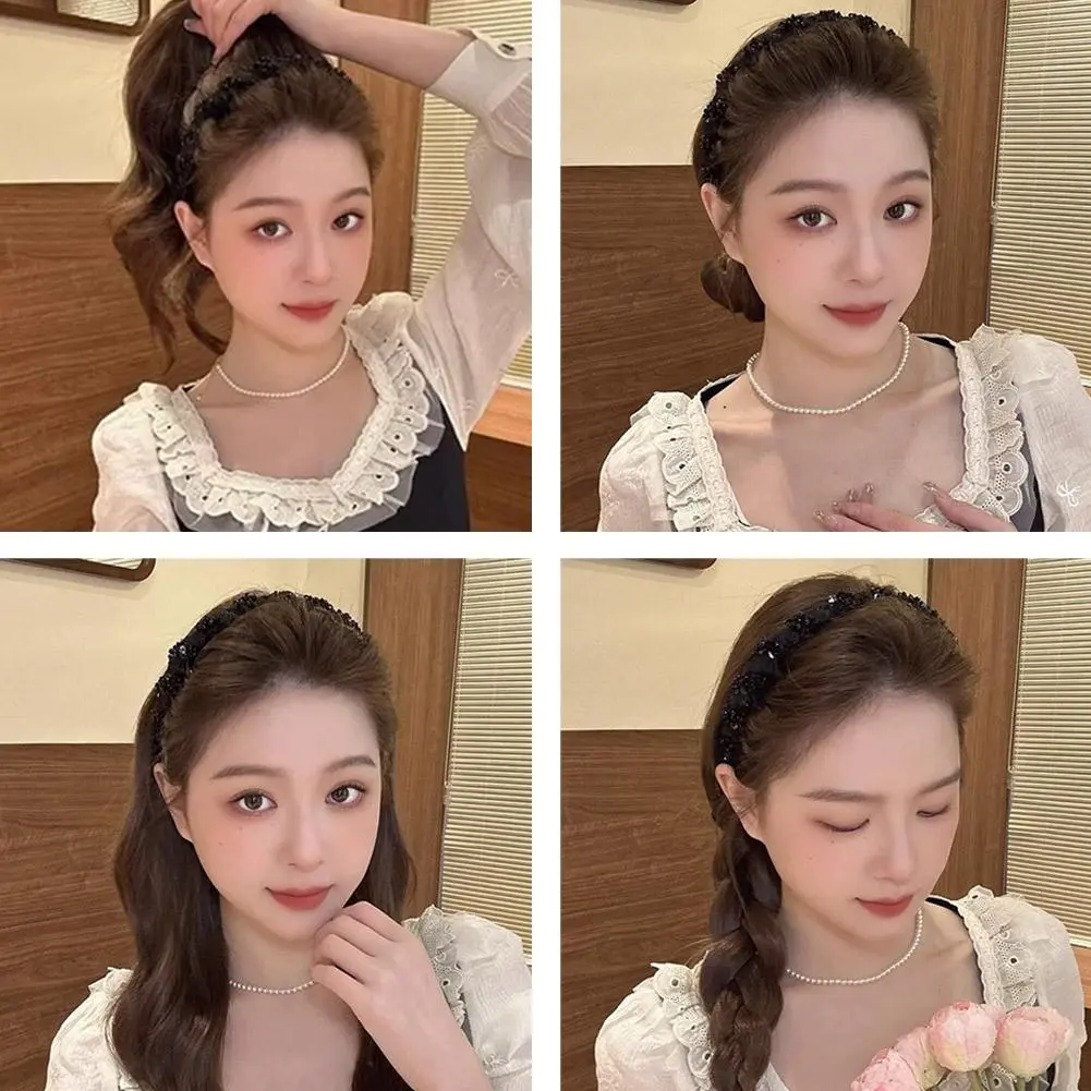 Fashion Non-slip Hairbands For Women Wave Top Anti-Slip Toothed Hairband 1pc Headband New Black With Tooth Headbands L7G4