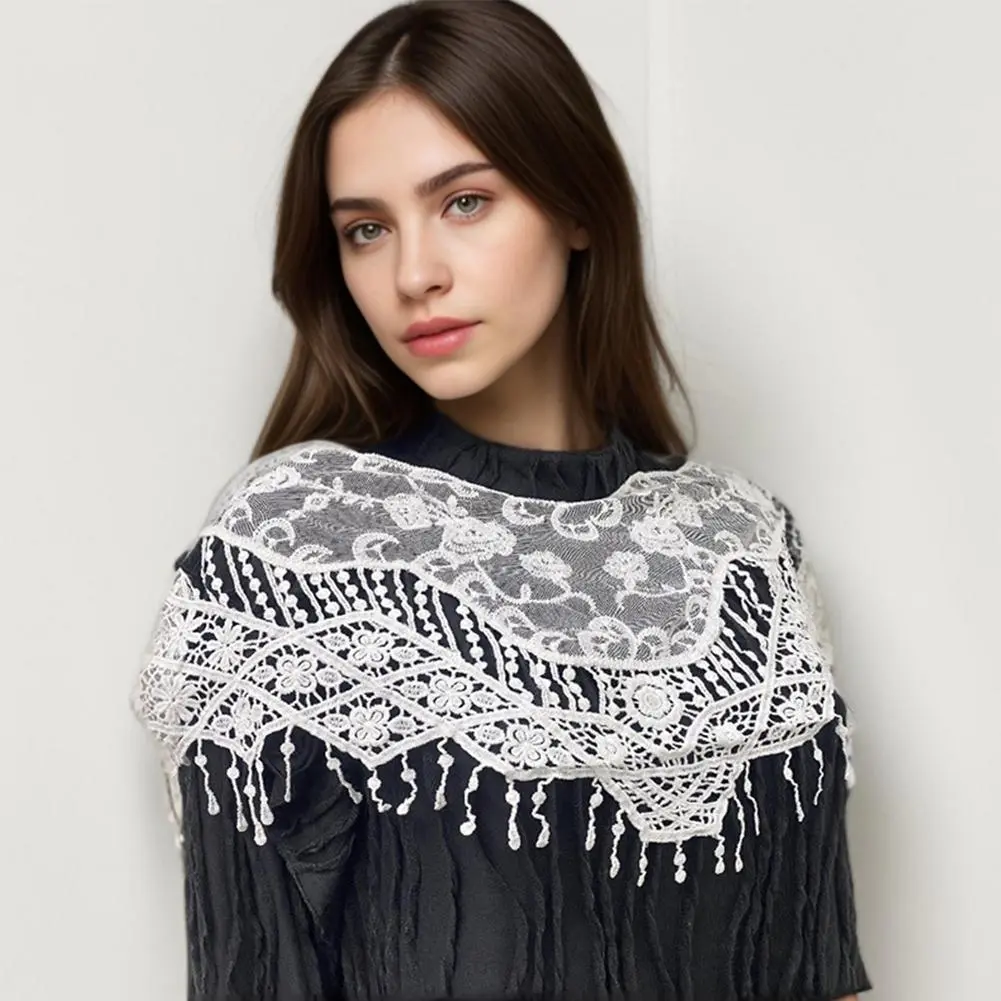 Women Knit Hollow Out Shawl Wrap Wedding Bridal Evening Dress Lace Shawl Wedding Sunflower Lace Scarf Shrug Cape Poncho