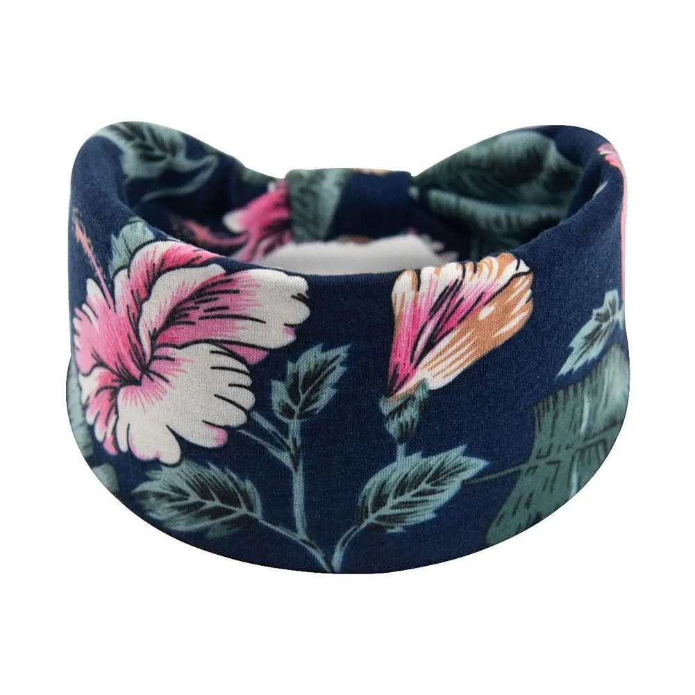 Boho Headbands For Women Fashion Wide Headband Turban Yoga Workout Head Bands Hair Accessories Knotted Headwraps