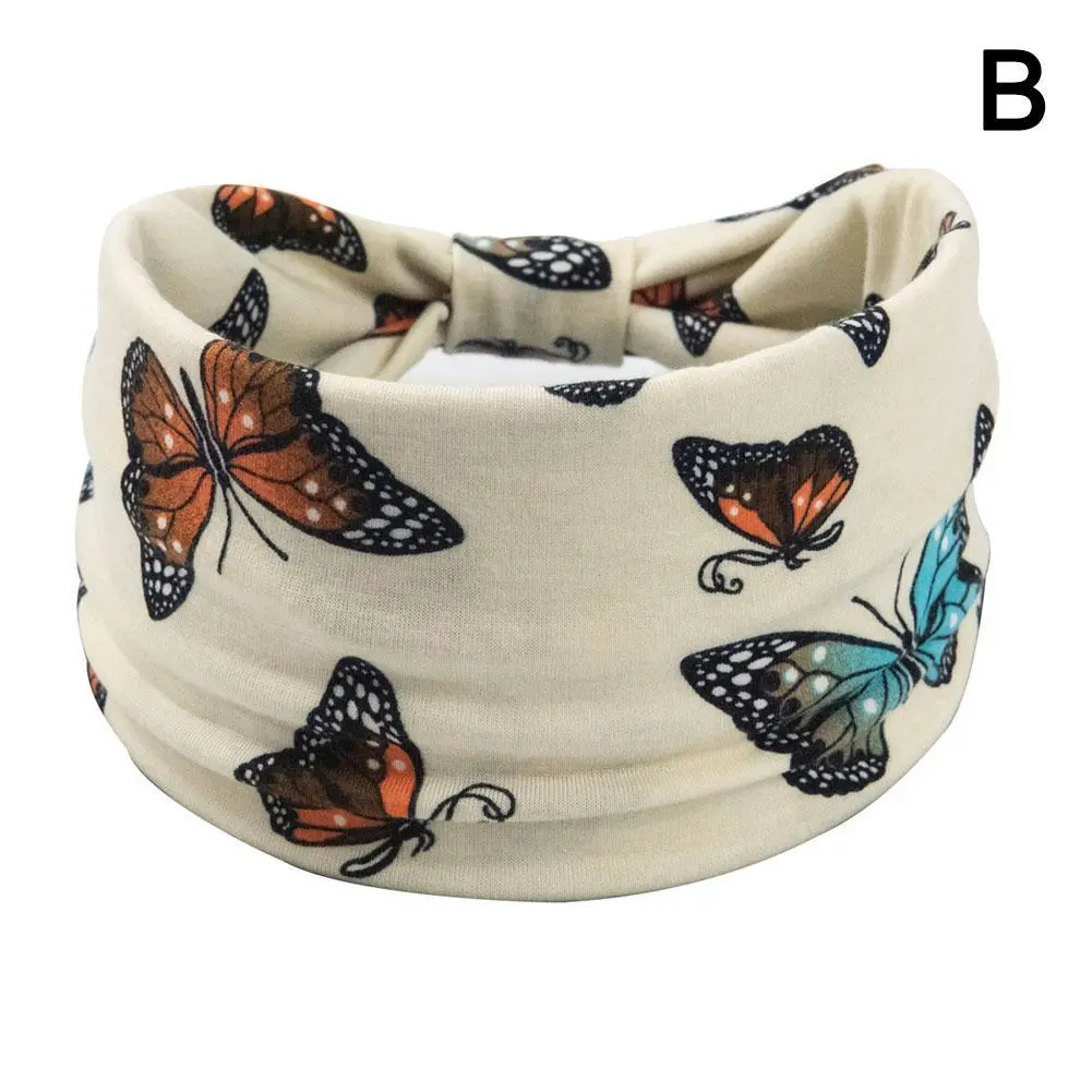 Boho Headbands For Women Fashion Wide Headband Turban Yoga Workout Head Bands Hair Accessories Knotted Headwraps