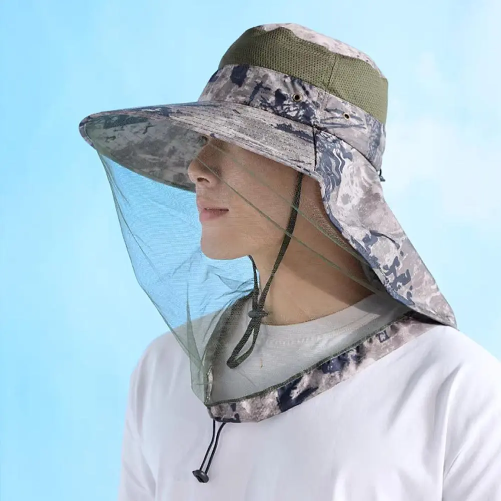 Bug Proof Sun Hat With Face Net UV Protection Fishing & Beekeeping Gear Full Coverage Breathable Mesh Summer Outdoor Hat