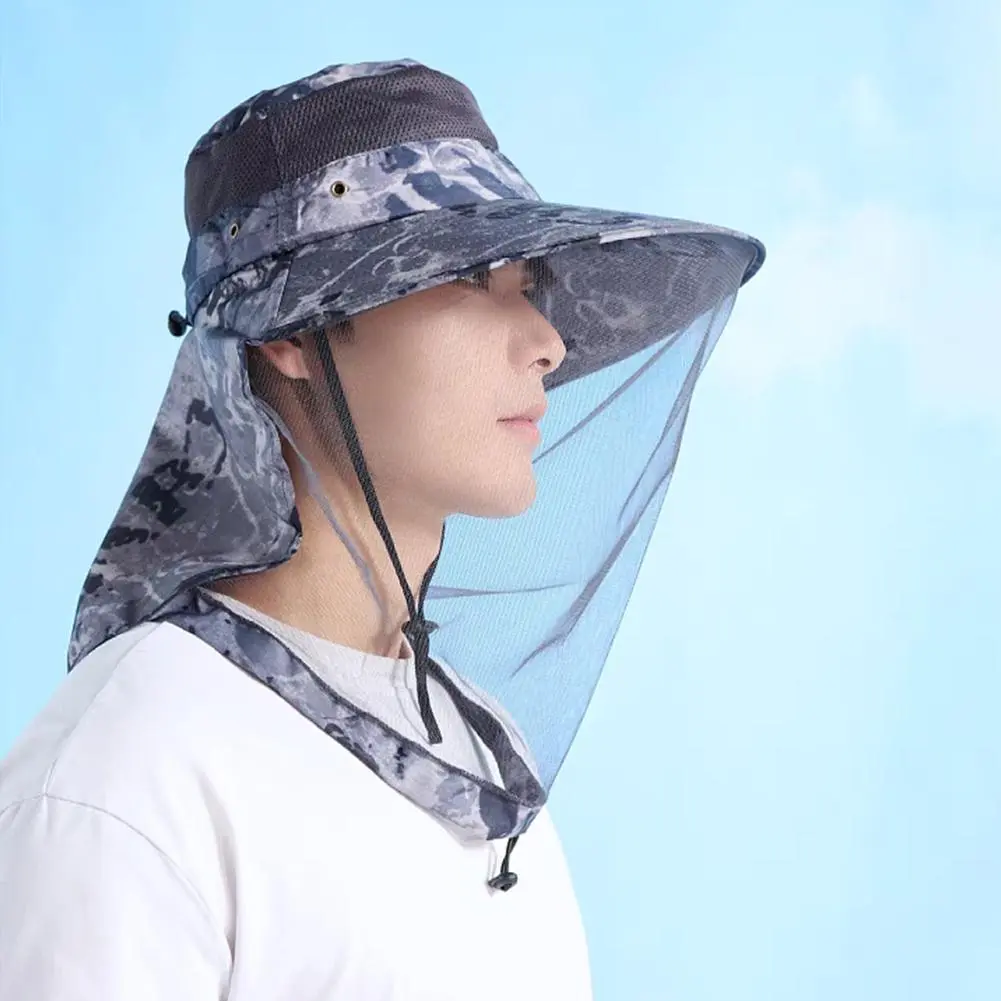 Bug Proof Sun Hat With Face Net UV Protection Fishing & Beekeeping Gear Full Coverage Breathable Mesh Summer Outdoor Hat