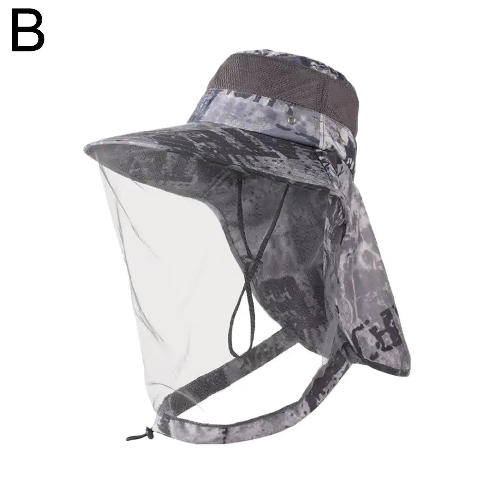 Bug Proof Sun Hat With Face Net UV Protection Fishing & Beekeeping Gear Full Coverage Breathable Mesh Summer Outdoor Hat