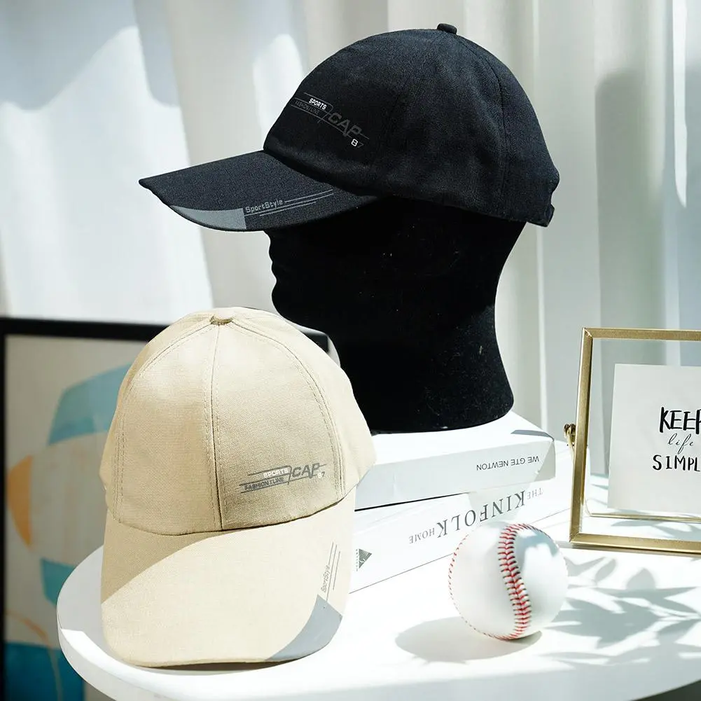 Women Men Summer Structured Baseball Cap Adjustable Snapback Sunhat Outdoor Sports Hip Hop Solid Cotton Baseball Hat Casquette