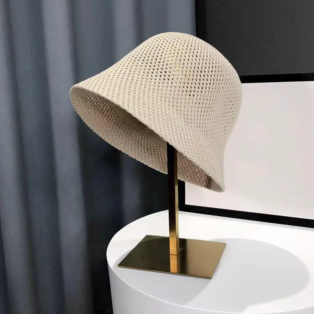Women Bucket Hat Summer Hollow Out Thin Breathable Sun Hat Female Beach Panama Cap Fold Outdoor Japanese Lesure Fishierman Cap