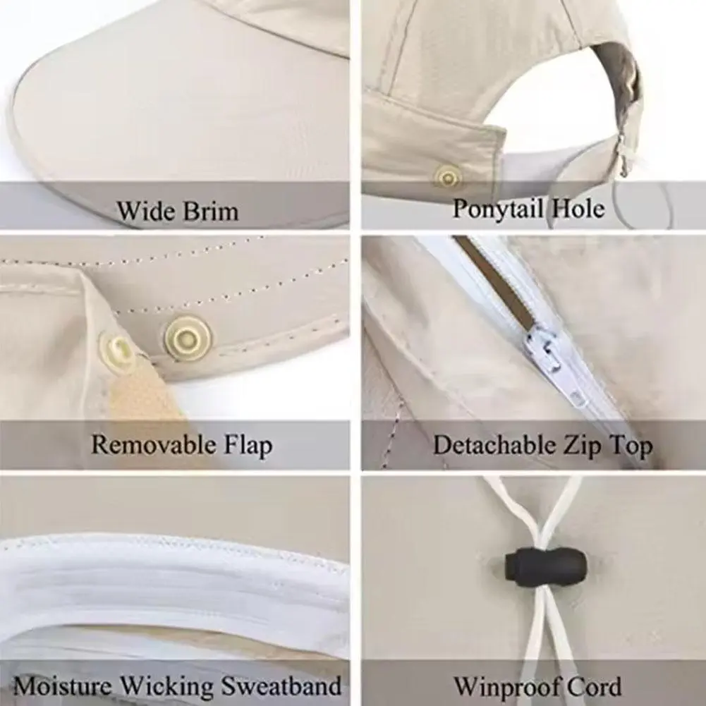 Sun Protection Bucket Hat Quick-dry Fisherman Hat Panama Hat Anti-UV Wide Brim Breathable Summer Man Women