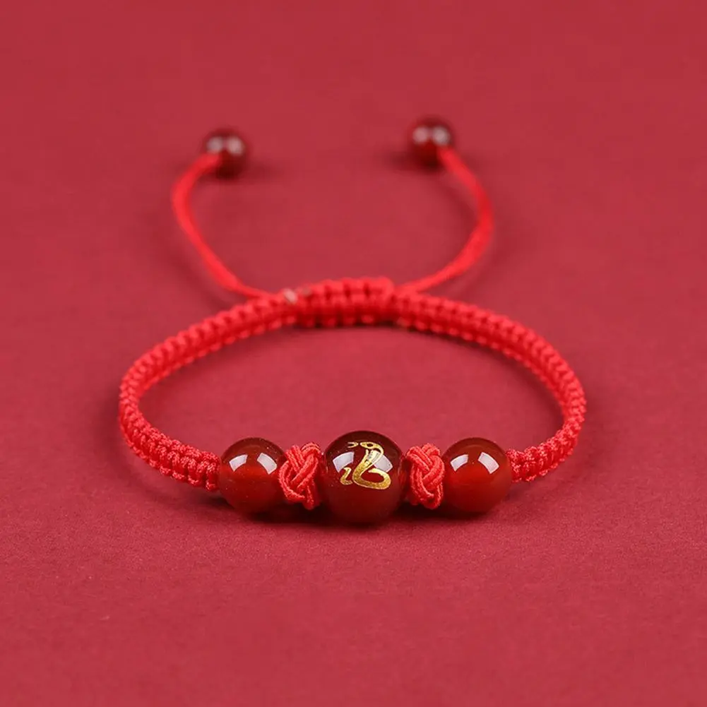 2024 Fashion Year Lucky Red Rope Bracelet For Women Female Chinese Style Braided Bracelet Near Year Jewelry Gifts