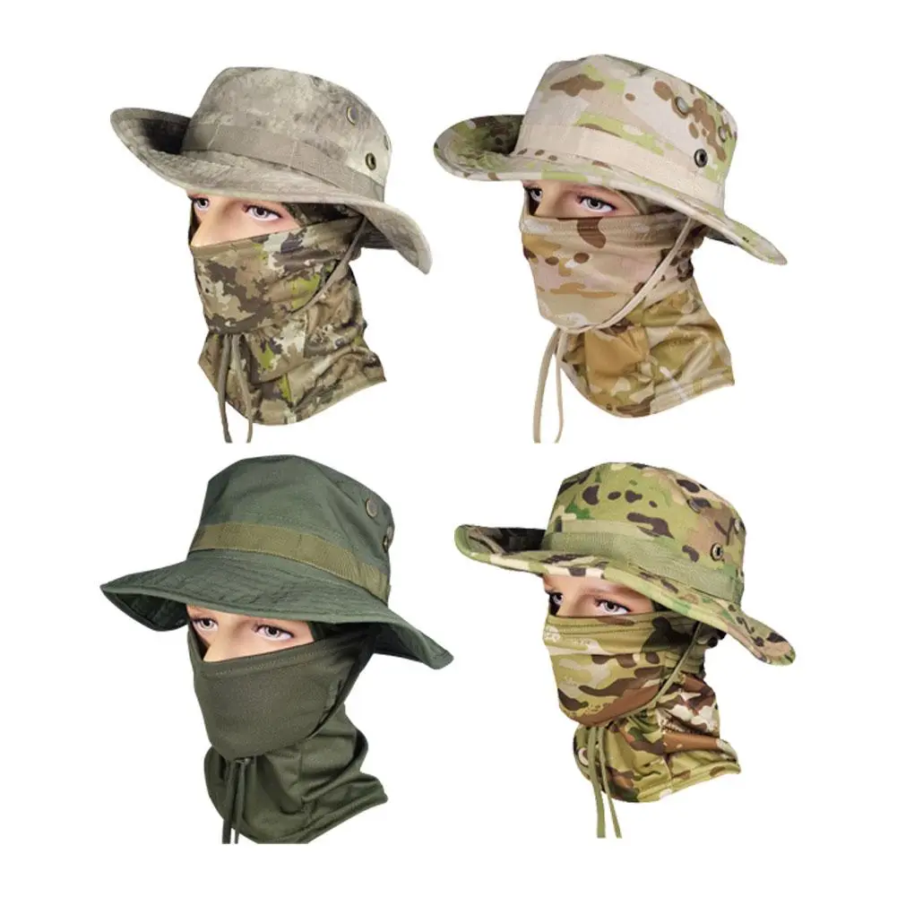 Summer Men Bucket Hat Outdoor UV Protection Wide Brim Panama Safari Hunting Hiking Hat Mesh Fisherman Hat Beach Sunscreen Cap