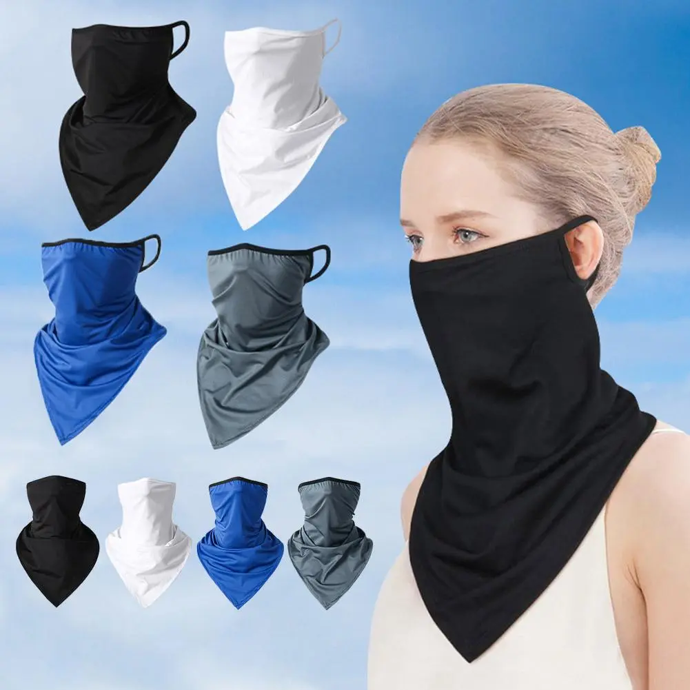Outdoor Balaclava Riding Face Mask Unisex Neck Protection Sunscreen Masks Motorcycle Earmuffs Silk Head Scarf Facemask cycling