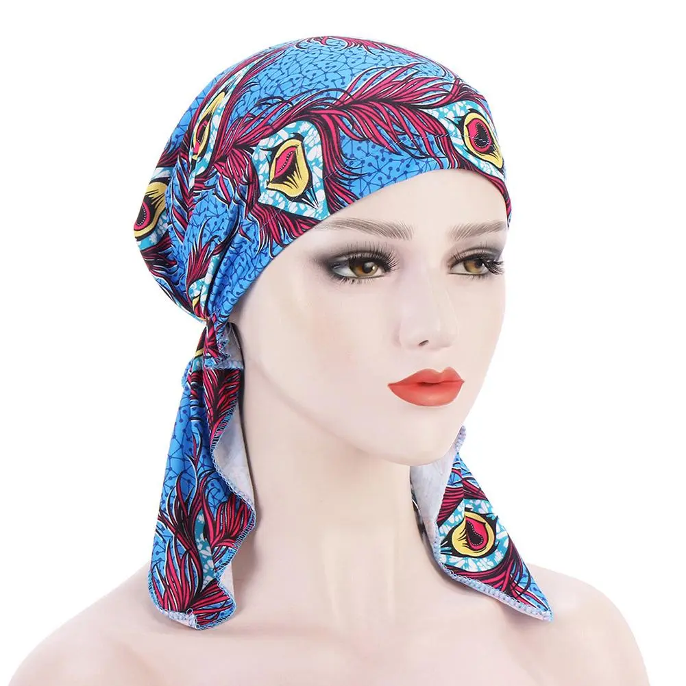 2025 NEW Fashion Women Flower Muslim Ruffle Cancer Chemo Hat Beanie Scarf Turban Head Wrap Cap Printed Headwear Lady Hats New