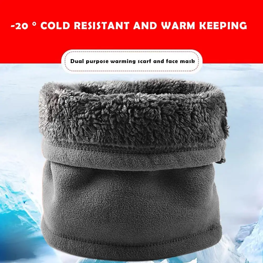 Fleece Warm Winter Windproof Neck Tube Scarf for Men Women Bandana Mask Half Face Cover Cycling Ski Sport Camping Hiking Scarf
