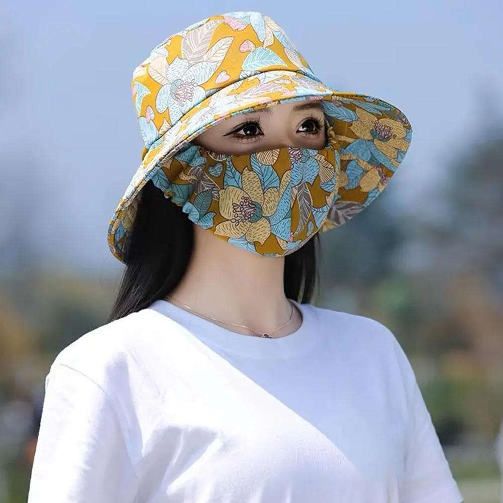 Sun Hat Female Summer Hat Cover Face Breathable Sun Hat All-match Summer Hat with Big Rim Anti-ultraviolet Cycling Sunhat