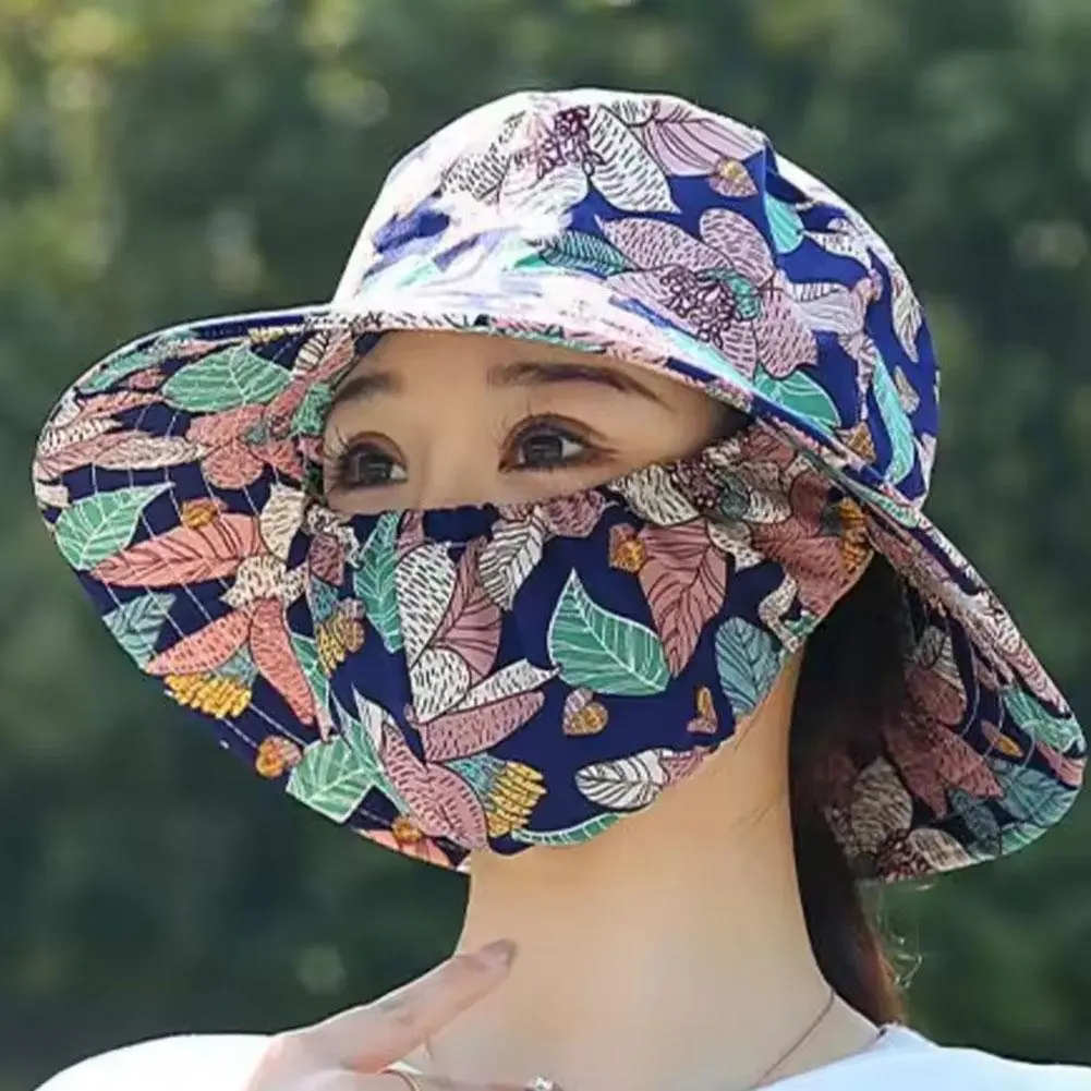 Sun Hat Female Summer Hat Cover Face Breathable Sun Hat All-match Summer Hat with Big Rim Anti-ultraviolet Cycling Sunhat