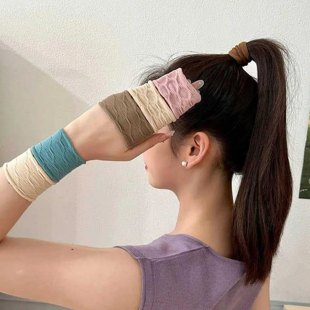 New Women Girls Colorful Nylon Elastic Hair Bands Ponytail Scrunchie Hair Small Access Bands Hair Rubber Tie Hold R4N3