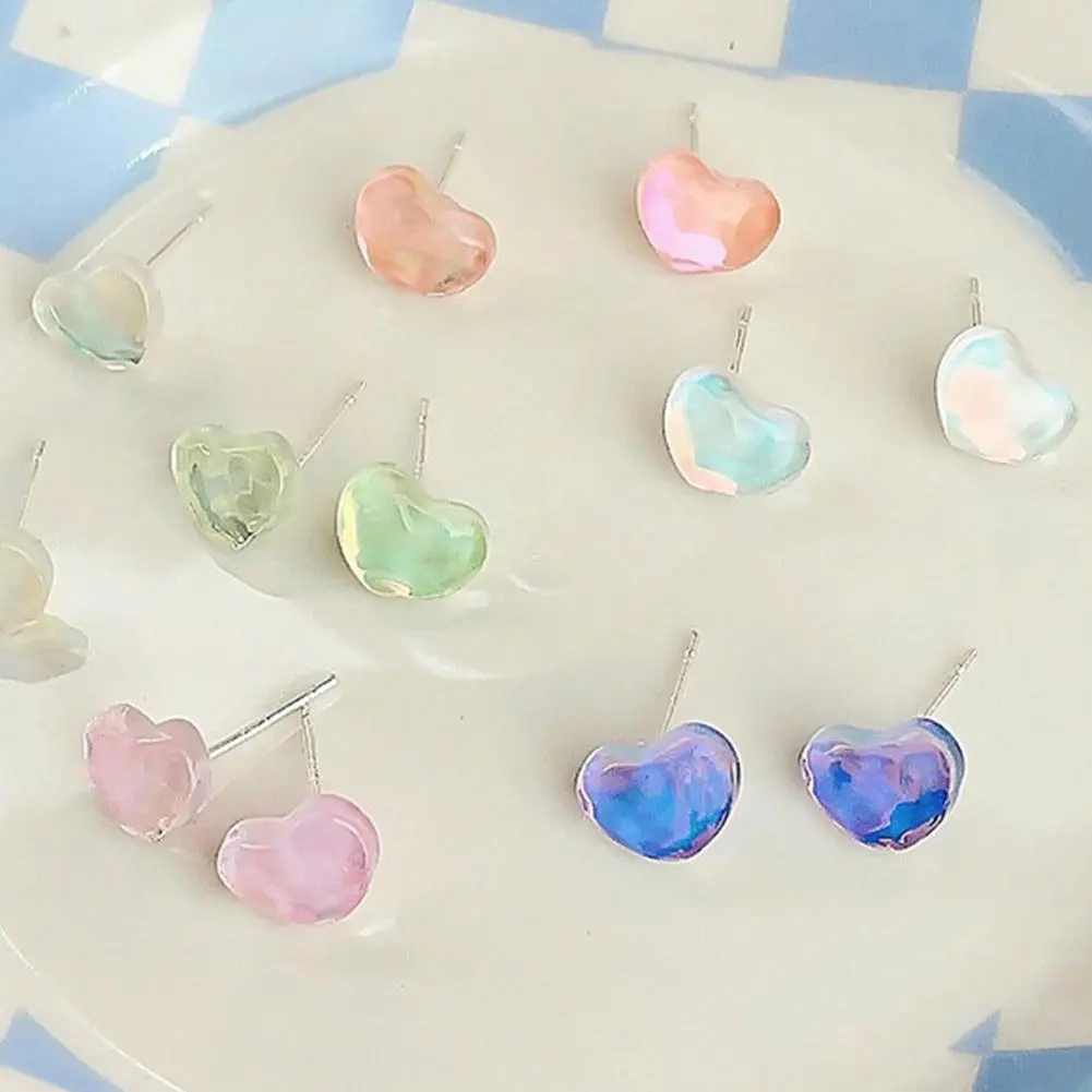Cute Hearts Butterfly Stud Earrings Set For Women One Week Earrings For Special Moments Mother's Day Christmas Valentines G M6O3