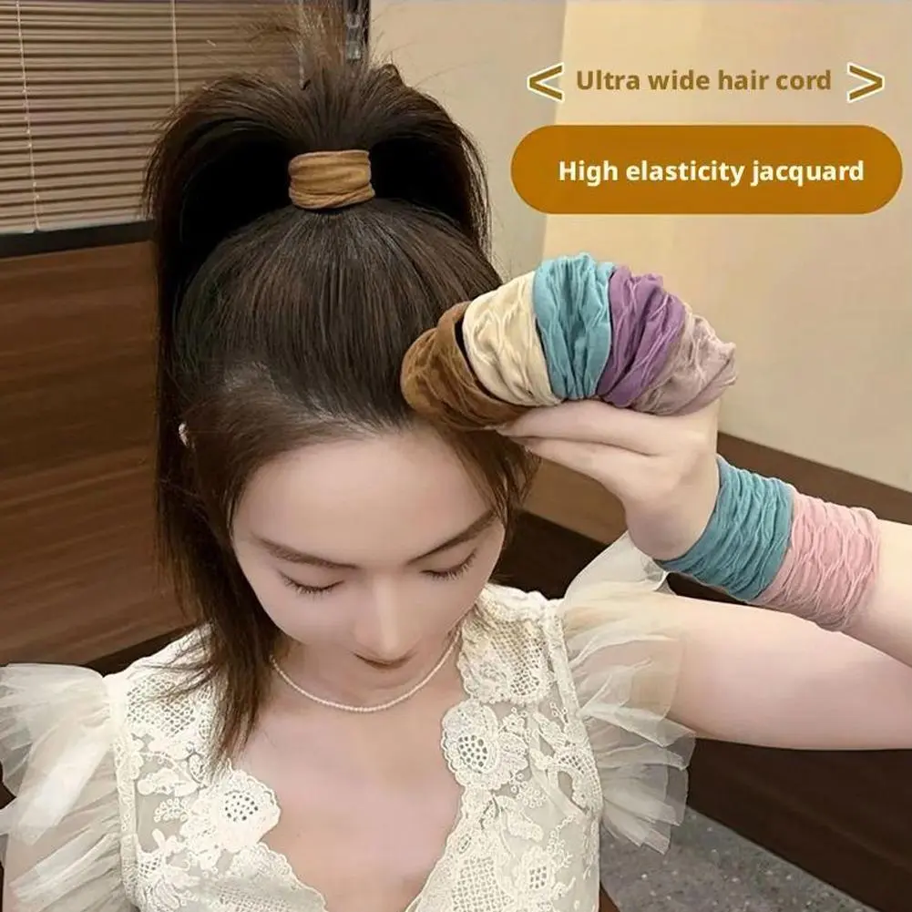 New Women Girls Colorful Nylon Elastic Hair Bands Ponytail Scrunchie Hair Small Access Bands Hair Rubber Tie Hold R4N3