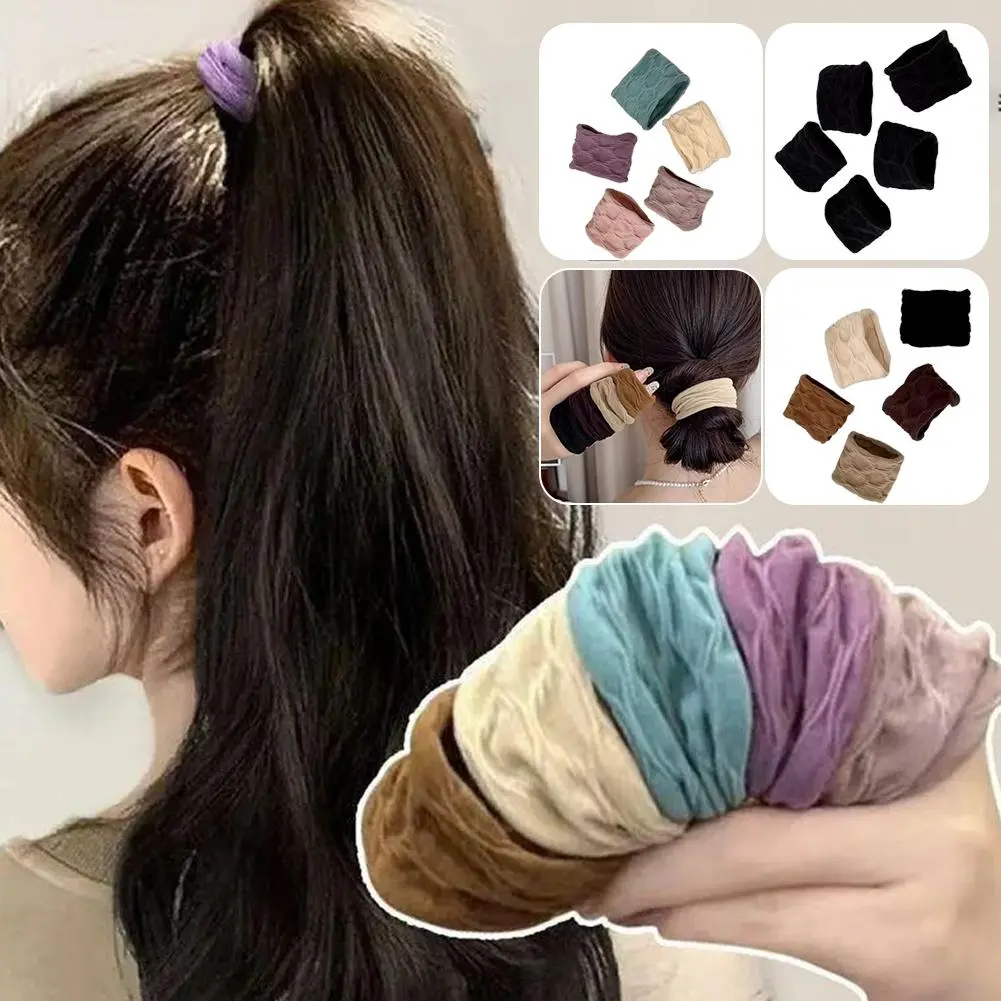 New Women Girls Colorful Nylon Elastic Hair Bands Ponytail Scrunchie Hair Small Access Bands Hair Rubber Tie Hold R4N3