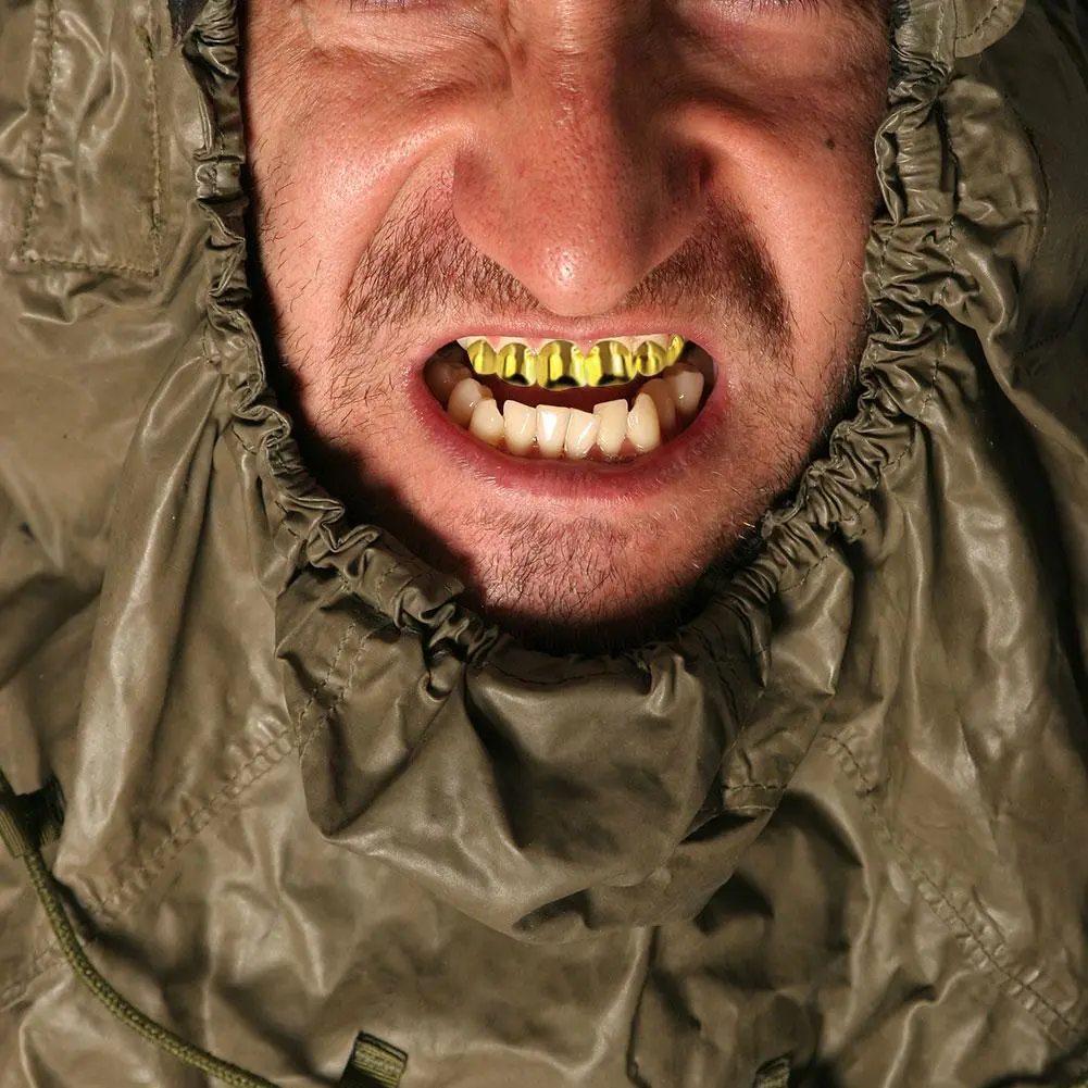 NEW Gold Plated 24K Hip Hop Rapper Tooth Grill Quality Jewelry Accessory For Men And Women Body Piercing Jewelry Accessorie V1V3