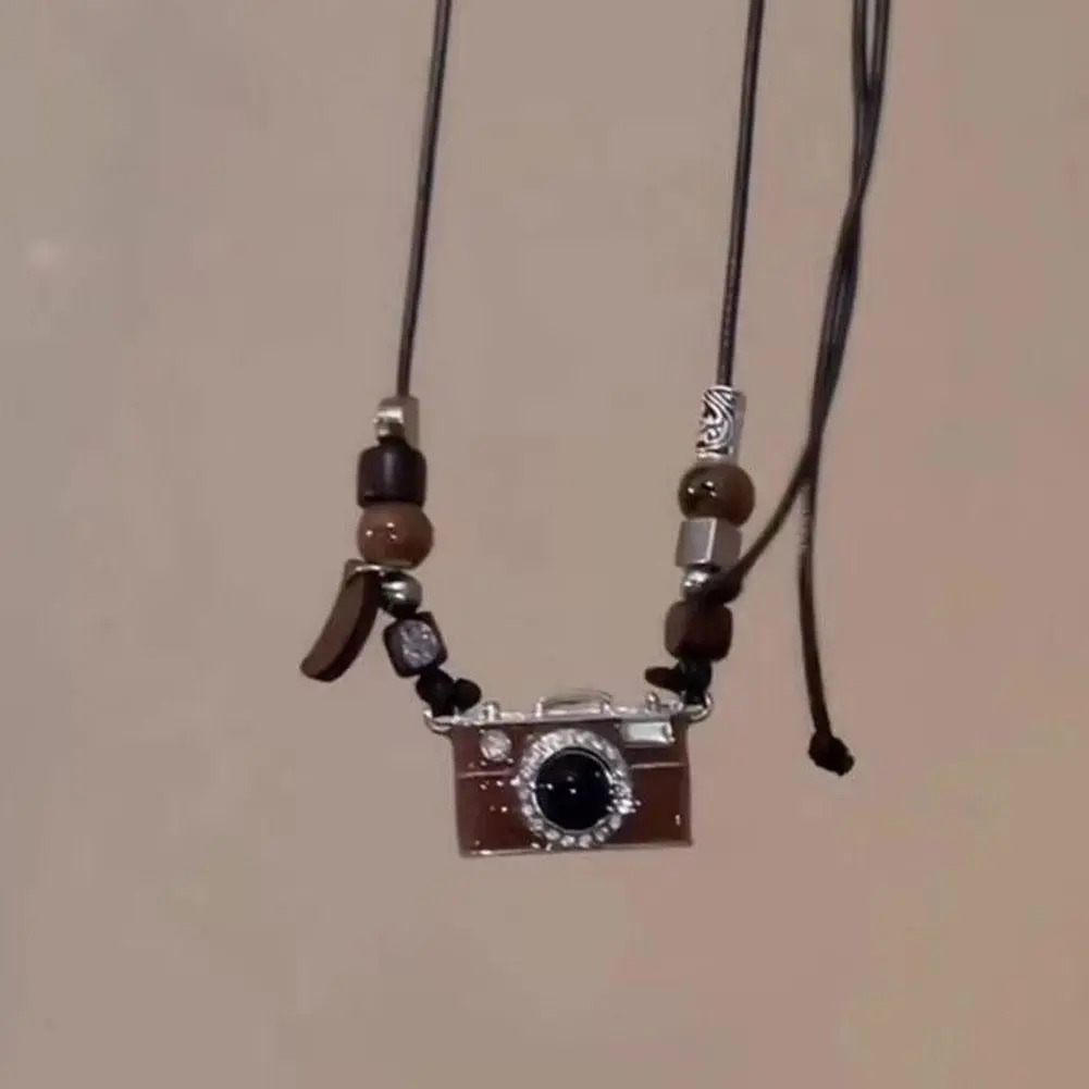 NEW Cute 3D Camera Charm Pendant Necklace Clavicle Chain Creative Camera Pendant Popular Jewelry Gift For Women Girl Teenag T8Y0