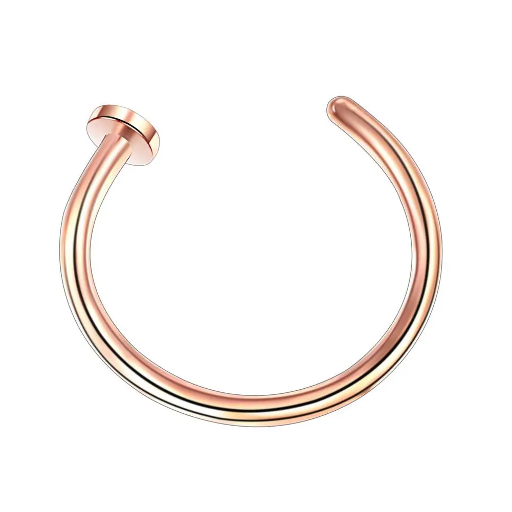 1Pc Steel Plated Fake Nose Non Perforated Lip Lip Clip Design Fashion Nail Lip Lip Material W6S0