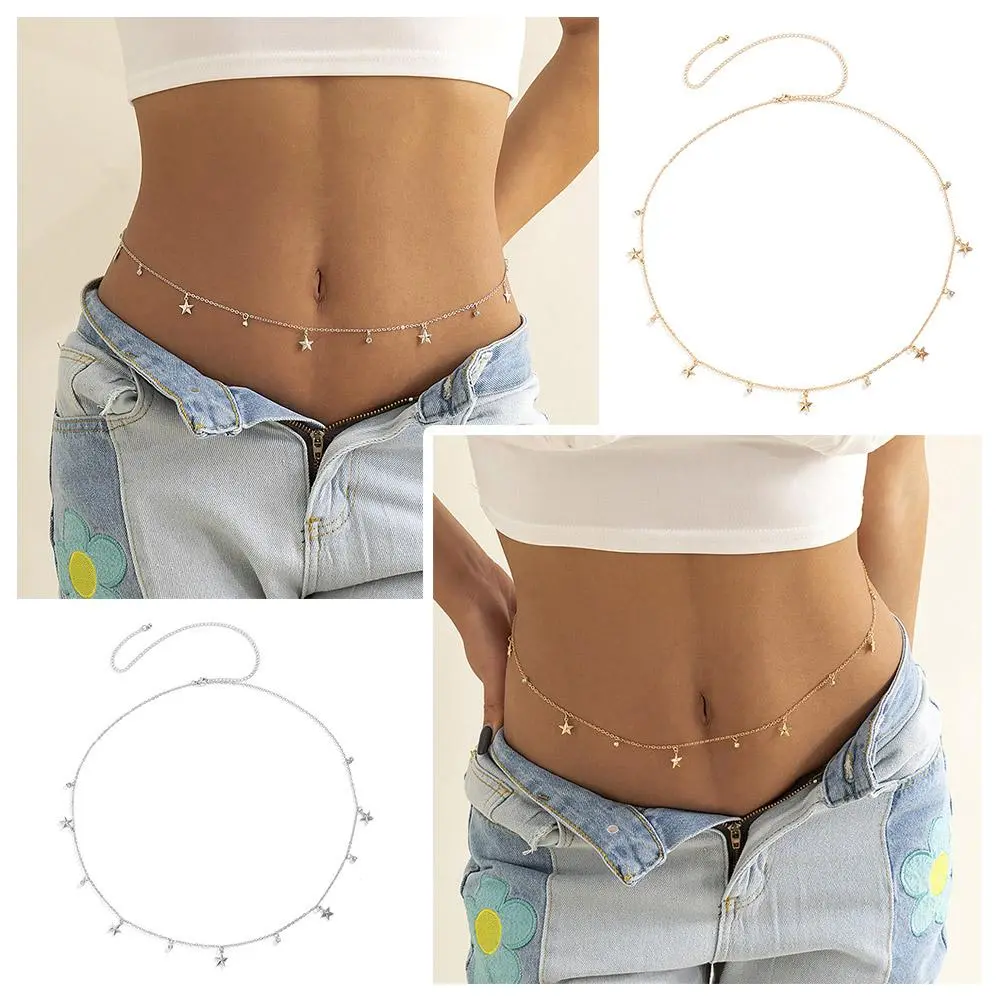 Summer New Boho Minimalist Multilayer Waist Beads For Women Fashion Geometric Sequins Sexy Body Belly Chain Jewelry Accessory