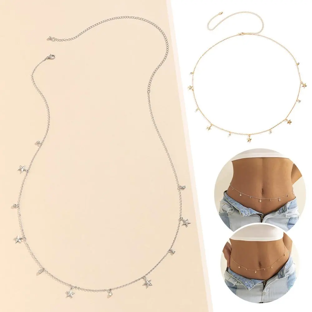 Summer New Boho Minimalist Multilayer Waist Beads For Women Fashion Geometric Sequins Sexy Body Belly Chain Jewelry Accessory