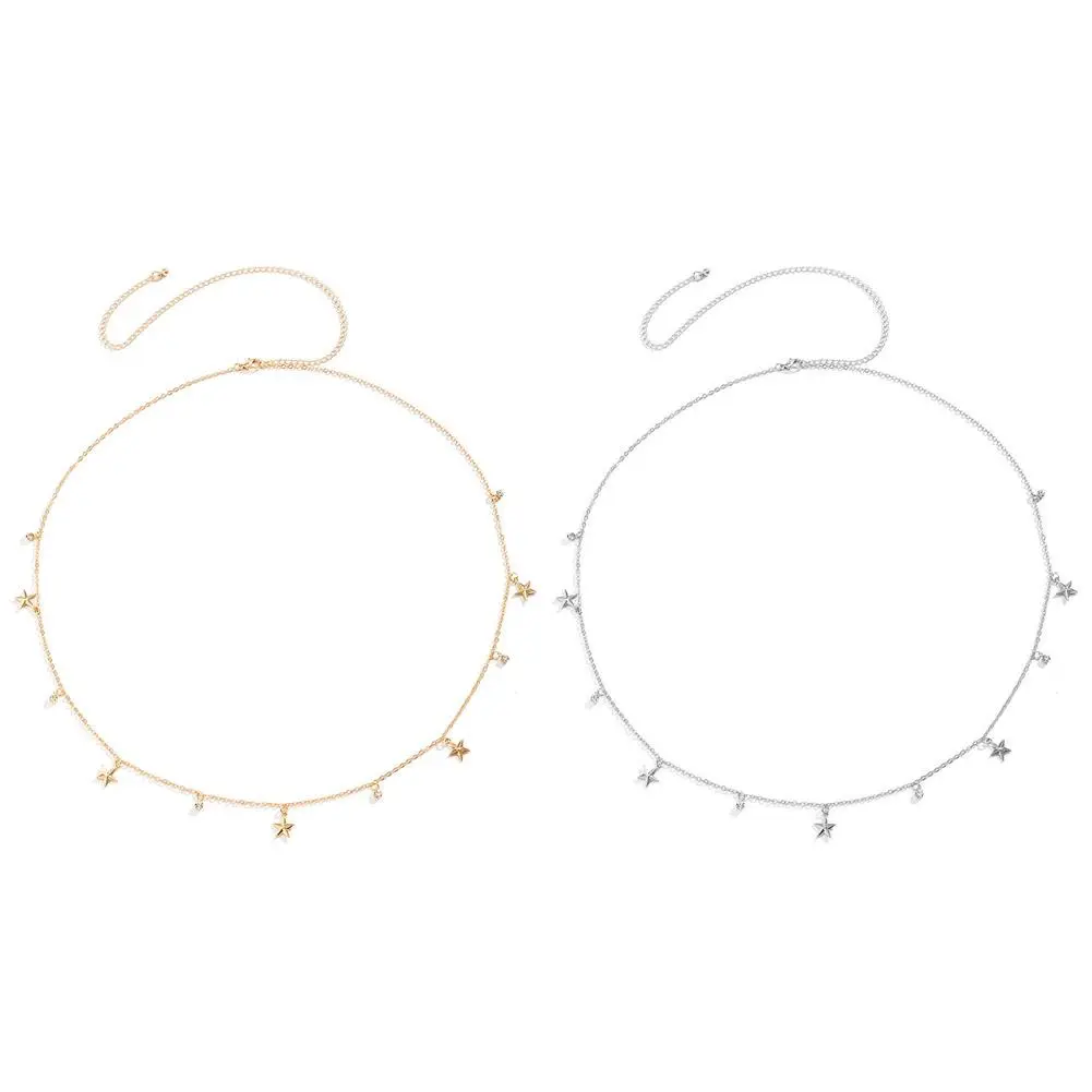 Summer New Boho Minimalist Multilayer Waist Beads For Women Fashion Geometric Sequins Sexy Body Belly Chain Jewelry Accessory