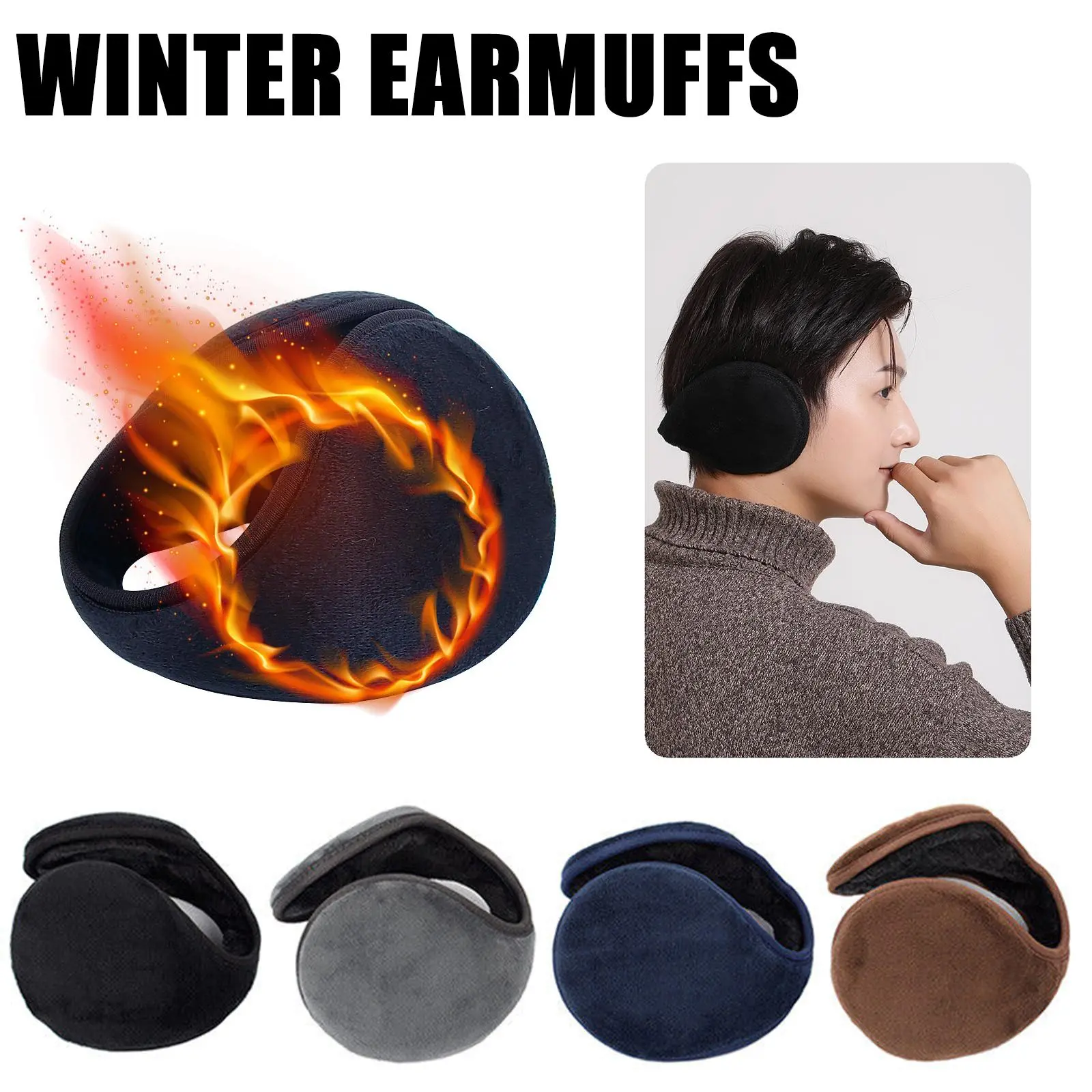 Warm Thicken Velvet Earmuffs Winter Outdoor Cycling Fleece Rabbit Fur Men Women Cycling Ear Cover Protector Plush Soft Ear Muffs