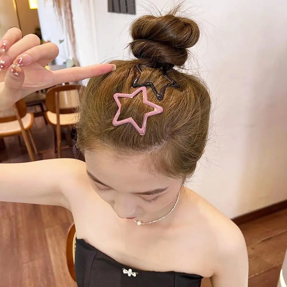 1Pcs Cute Colorful Star Waterdrop Shape Hair Clips For Girls Children Lovely Hair Decorate Hairpins Kids Hair Accessories