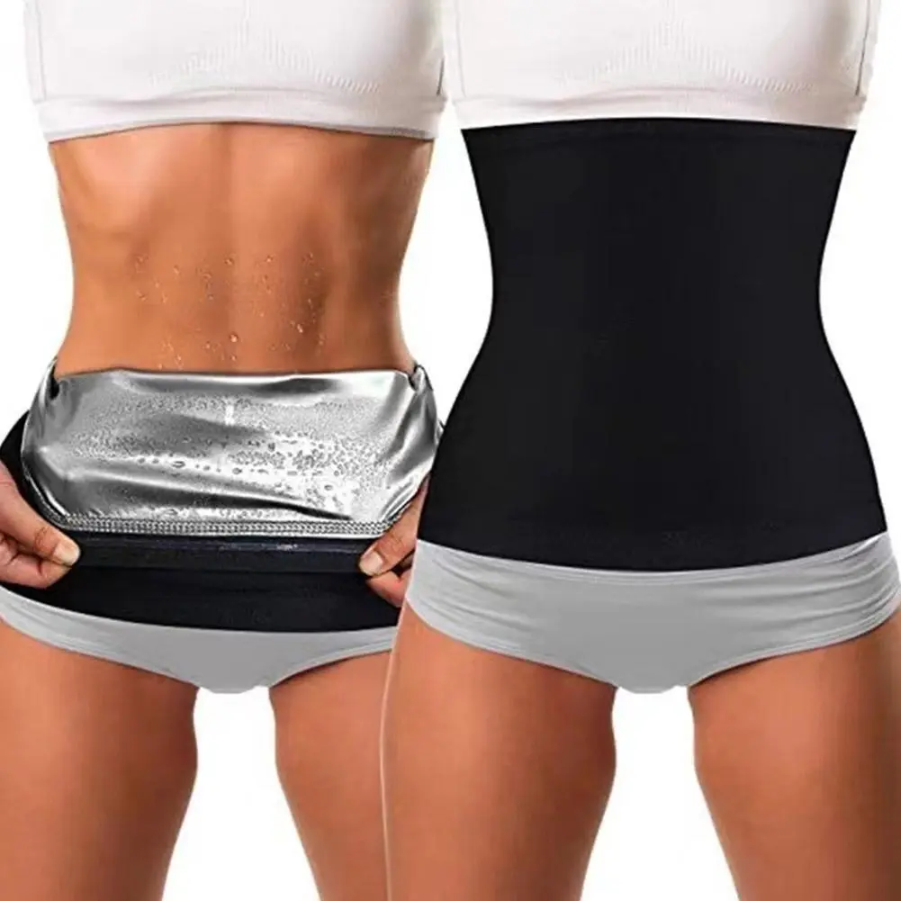 Women's Sauna Sweat Belt Waist Trainer For Women Shaper Sauna Sweat Belt Waist Trimmer Blue Sauna Waist Trimmer Belly Wrap V3K7