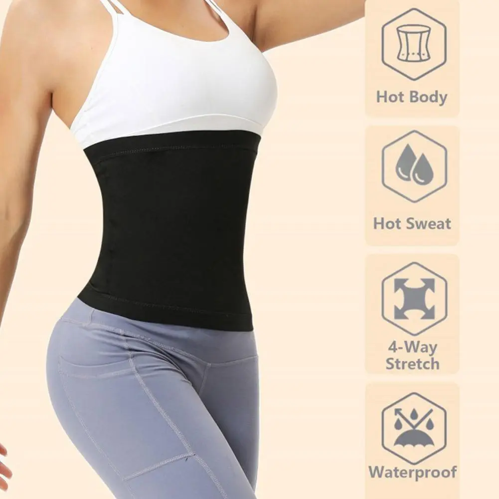 Women's Sauna Sweat Belt Waist Trainer For Women Shaper Sauna Sweat Belt Waist Trimmer Blue Sauna Waist Trimmer Belly Wrap V3K7