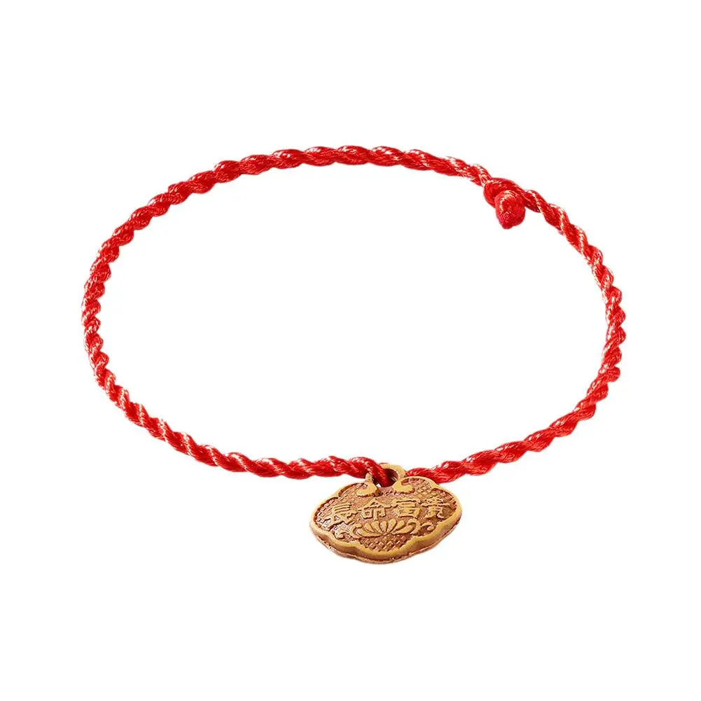 Hot Women Girls Chinese Knot Heart Leaf Rope Chain Lucky Charm Decent Red Rope Bracelets Animal Pandant Jewelry Gift