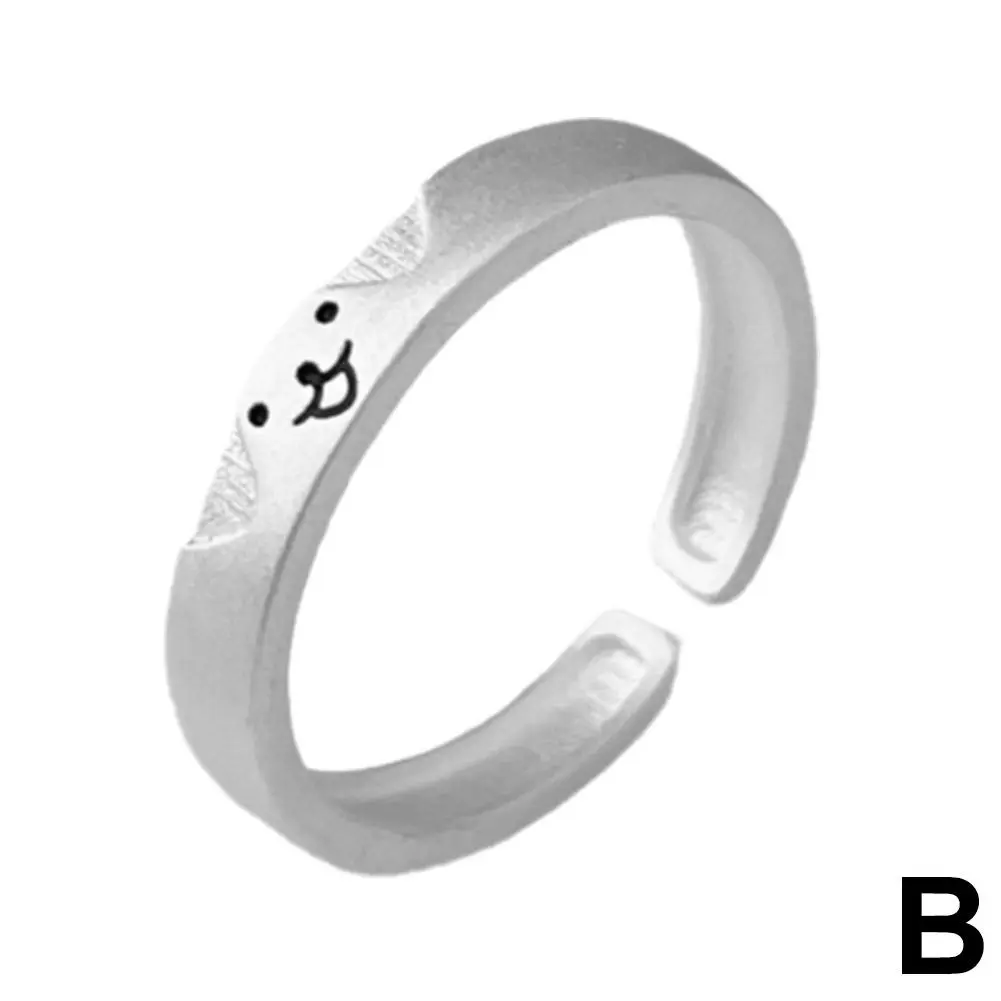Cute Animal Dog Cat Open Finger Rings For Men Women Summer Fashion New Jewelry Lovers Gift Party Gifts M7H7