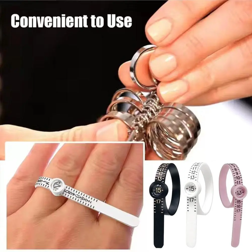 US/HK/EU/UK Size Ruler Measuring Tape Measuring Tool Annular Coil Finger Size Filter with Magnifying Glass