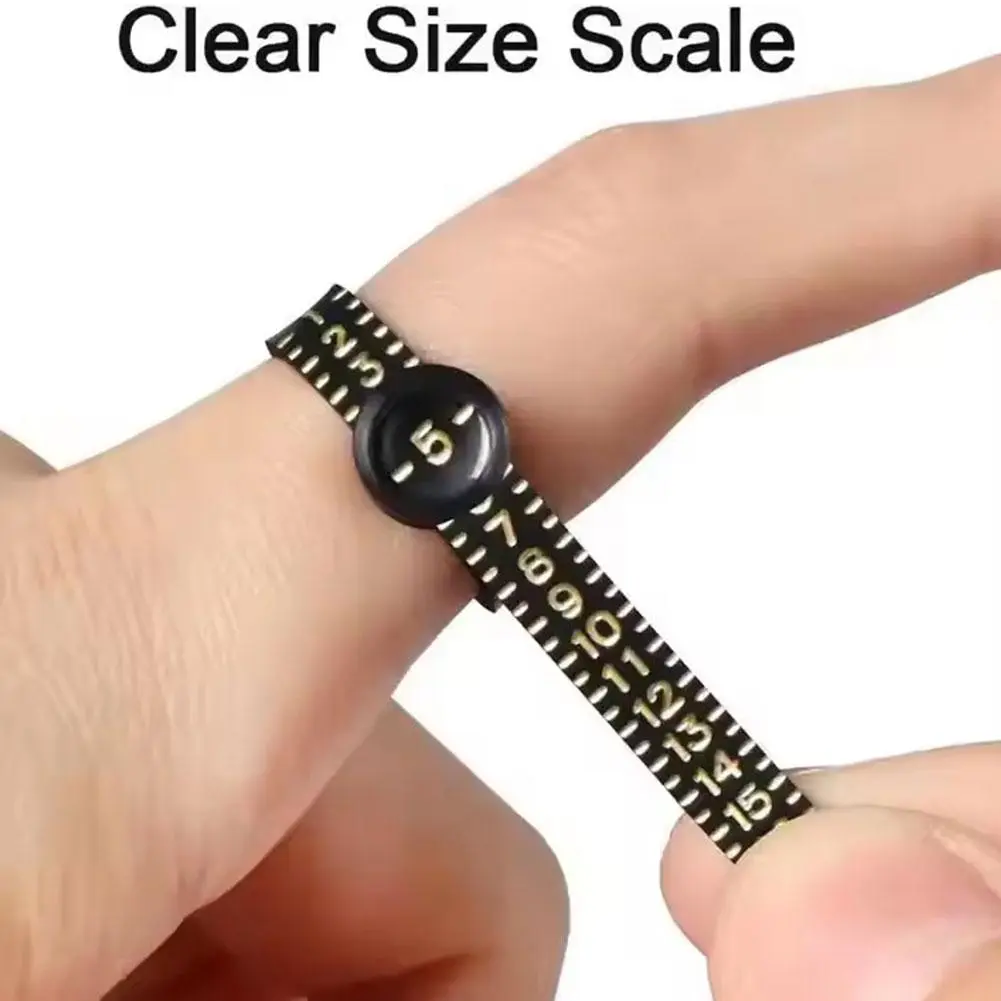 US/HK/EU/UK Size Ruler Measuring Tape Measuring Tool Annular Coil Finger Size Filter with Magnifying Glass