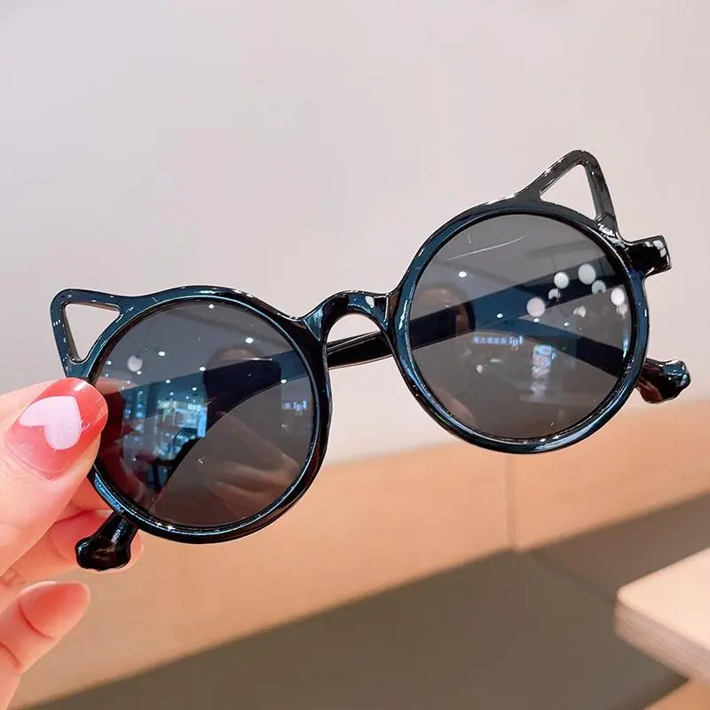 Kids Sunglasses Cute Animal Cartoon Ears Sunglasses Children Vintage Protection Sunglasses Kids Outdoor Lovely Sun Classic Z0Q6