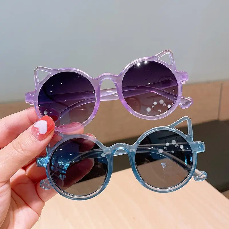 Kids Sunglasses Cute Animal Cartoon Ears Sunglasses Children Vintage Protection Sunglasses Kids Outdoor Lovely Sun Classic Z0Q6