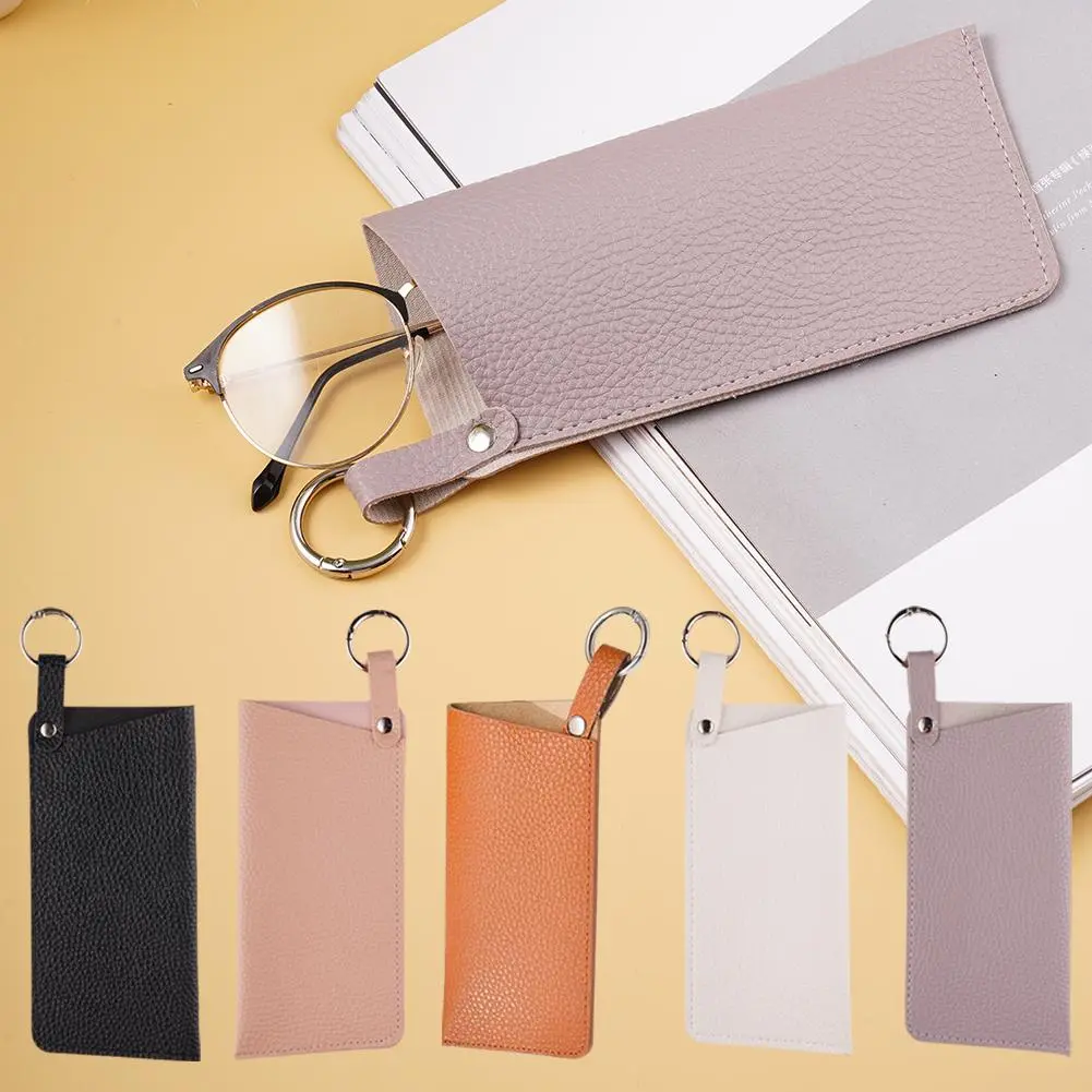 PU Leather Sunglasses Storage Bag Reading Eyeglasses Case Protective Box Hanging Glasses Portable Cover Sunglasses N4X8