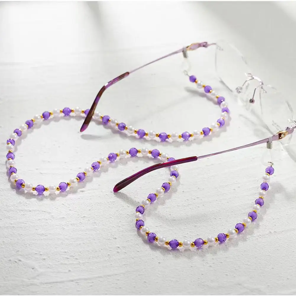 Retro Beaded Glasses Chain Imitation Pearls Eyeglass Decoration Glasses Chain Women's Cord Sunglasses Lanyard Neck Accessor H0L2