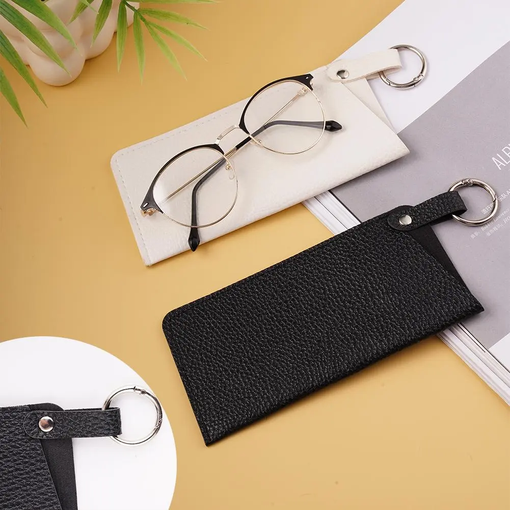 PU Leather Sunglasses Storage Bag Reading Eyeglasses Case Protective Box Hanging Glasses Portable Cover Sunglasses N4X8