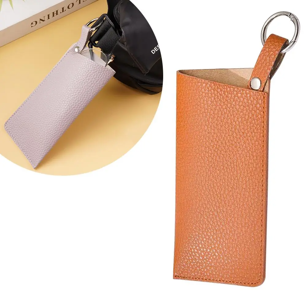 PU Leather Sunglasses Storage Bag Reading Eyeglasses Case Protective Box Hanging Glasses Portable Cover Sunglasses N4X8
