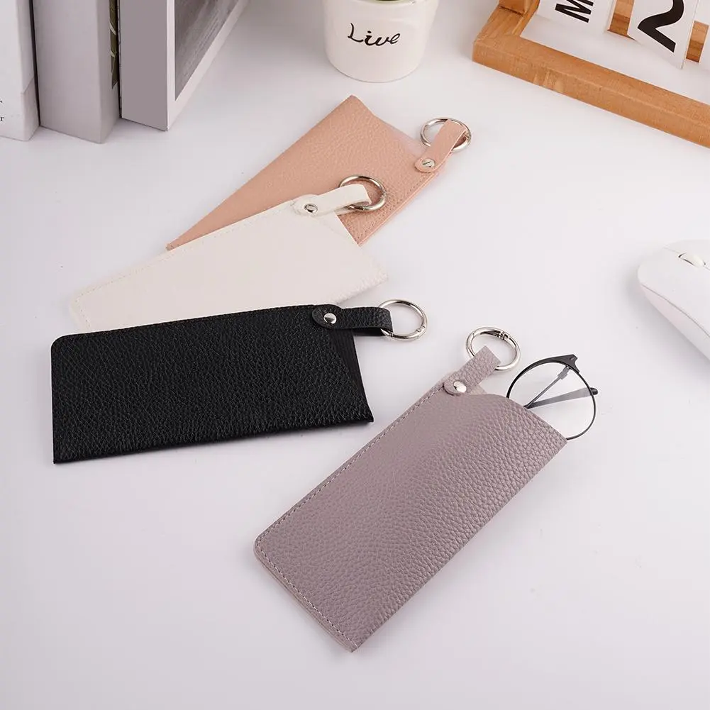 PU Leather Sunglasses Storage Bag Reading Eyeglasses Case Protective Box Hanging Glasses Portable Cover Sunglasses N4X8